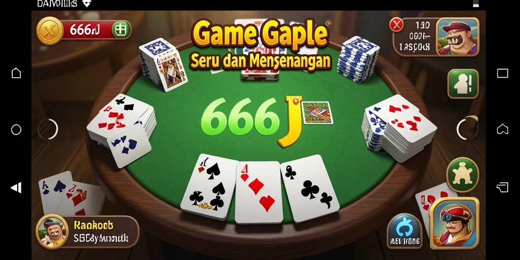 Screenshot gameplay 666J yang menunjukkan serunya bermain Gaple.
