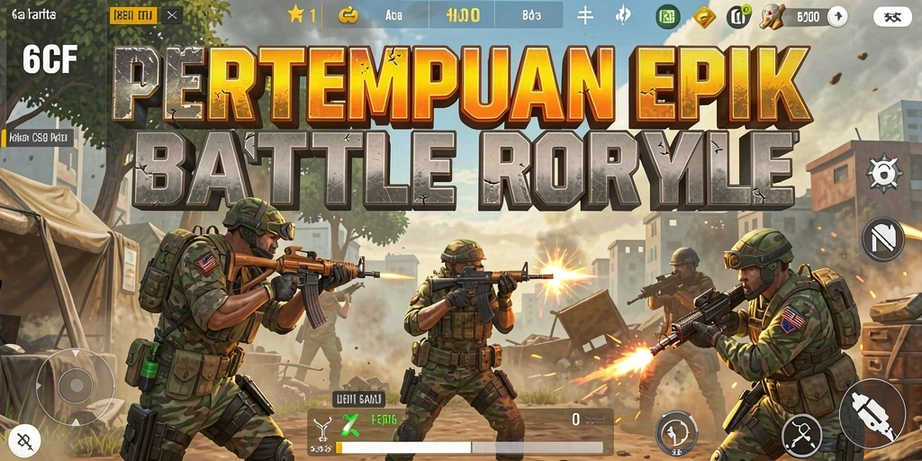 Screenshot 6CF menampilkan aksi mendebarkan dalam pertarungan Battle Royale.