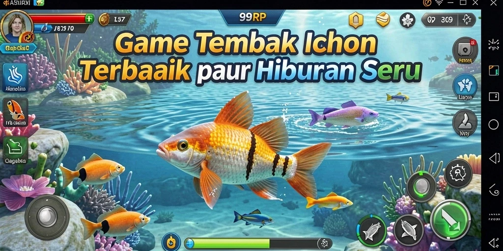 Tampilan seru gameplay saat menembak ikan di 99RP.