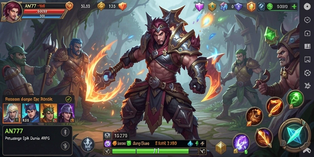 Tampilan mendebarkan dari gameplay ARPG AN777.