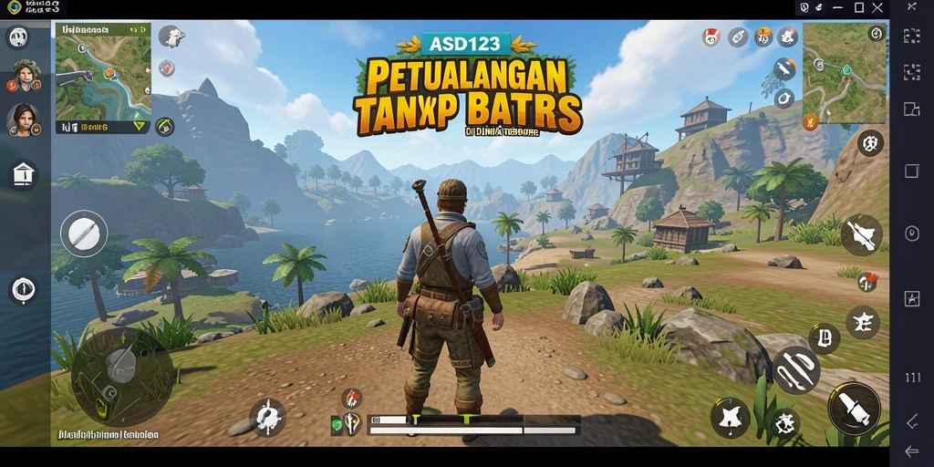 Screenshot gameplay ASD123 yang menampilkan keindahan dunia terbuka.