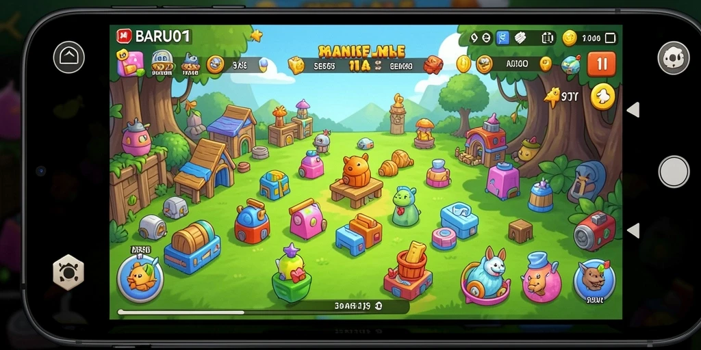 Tampilan gameplay BARU01 saat menyelesaikan teka-teki Puzzle yang menarik.