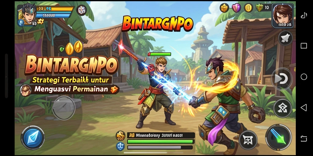 Tampilan gameplay strategis BINTANGMPO yang menarik dan menantang.