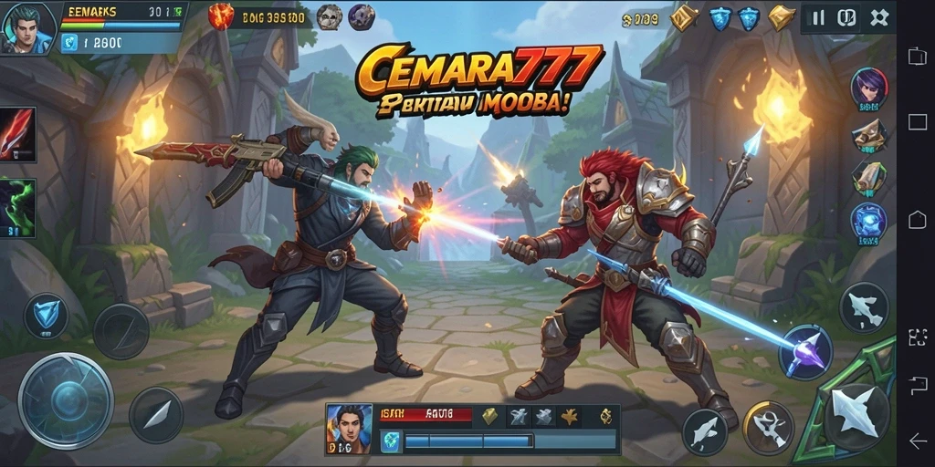 Tampilan gameplay seru di CEMARA777 dengan pertarungan yang penuh strategi.