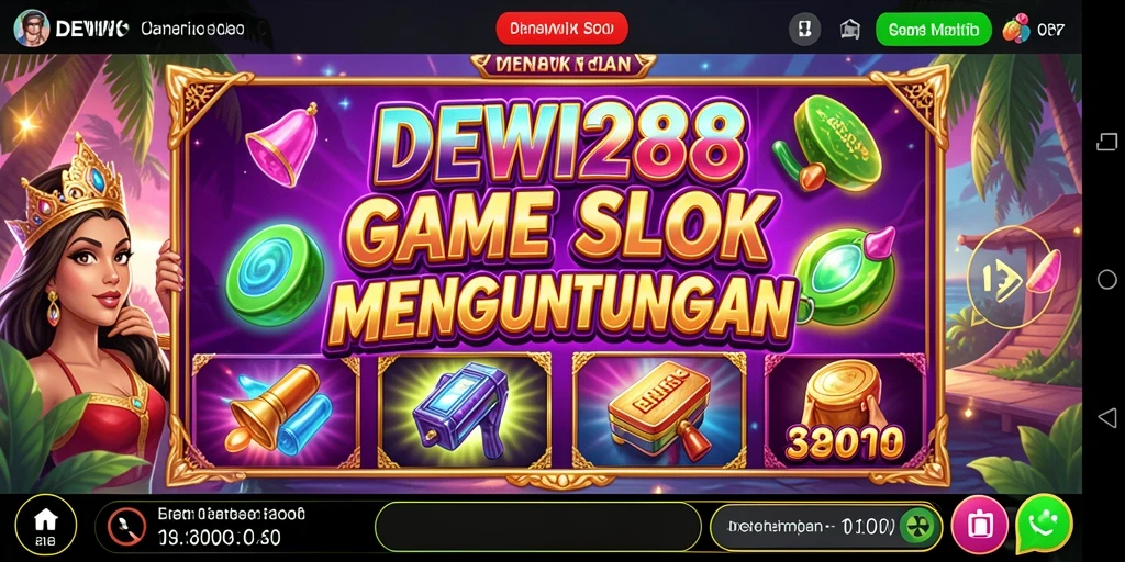 Tampilan gameplay menarik dari DEWI288 yang menghadirkan keseruan permainan slot.
