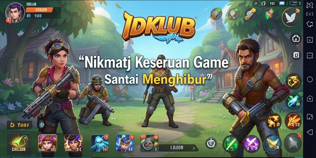 Gameplay seru dan mengasyikan dalam IDKLUB yang penuh warna.