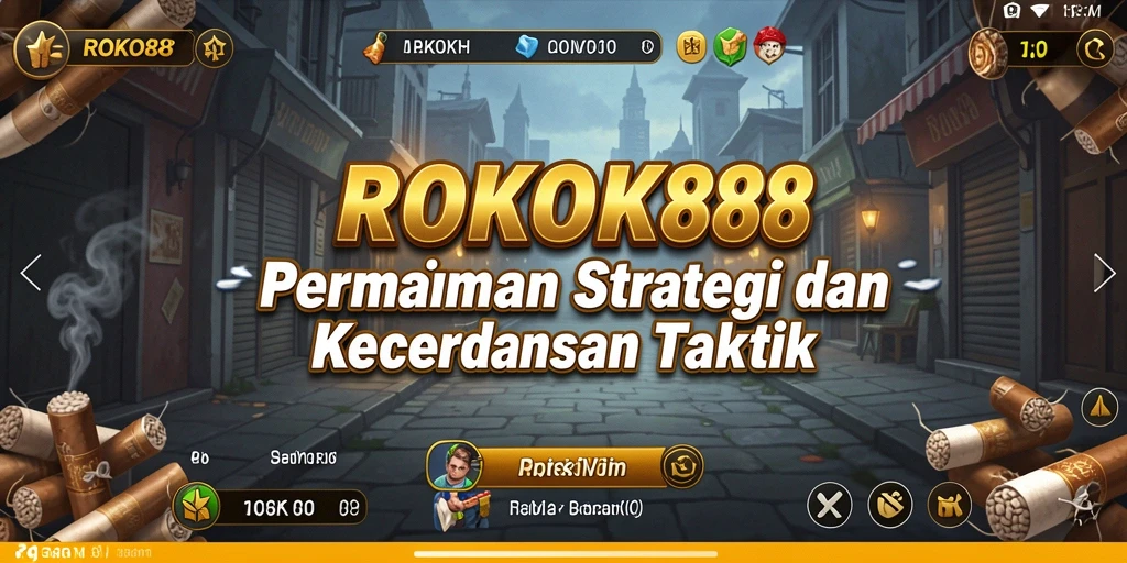 Screenshot gameplay ROKOK88 yang menampilkan pertempuran strategis.