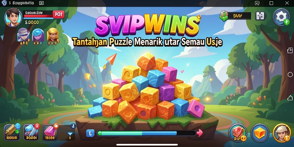 Tampilan gameplay SVIPWINS yang penuh warna dan menantang.