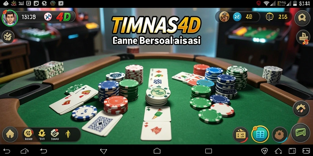 Tangkapan layar utama TIMNAS4D menampilkan gameplay Gaple yang menyenangkan.