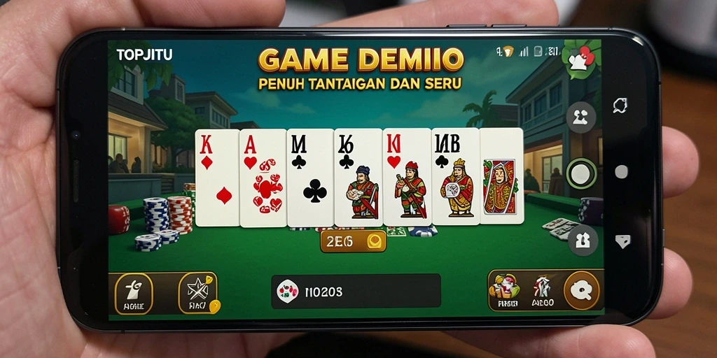Tampilan gameplay seru dalam game Domino TOPJITU.